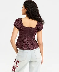 Just Polly Juniors' Cotton Cap-Sleeve Top