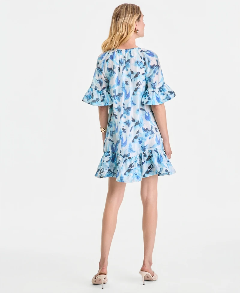 I.n.c. International Concepts Women's Printed Short Sleeve Dress, Macy's Exclusive