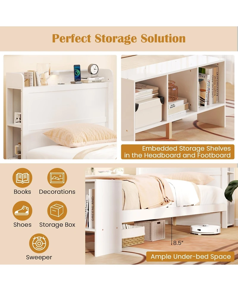 Slickblue Bed Frame with Led Lights