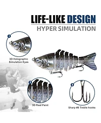 Gnuadz Fishing Lures Multi Jointed Swimbaits Slow Sinking