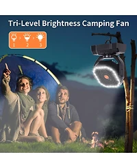 Gnuadz Portable Camping Fan Remote Control Auto Oscillating Outdoor Beach Patio Tent 20000mAh