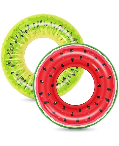 Gnuadz Pack Inflatable Pool Floats Fruit Swim Rings Adults Kids