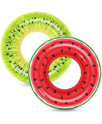 Gnuadz Pack Inflatable Pool Floats Fruit Swim Rings Adults Kids