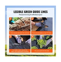Sugift Heavy Duty Woven Weed Barrier Landscape Fabric Garden Mat