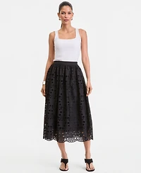 I.n.c. International Concepts Women's Eyelet Midi Skirt, Macy's Exclusive