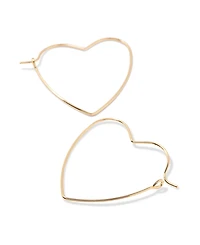brook & york Gold-Tone Plated Sandy Heart Hoop Earrings