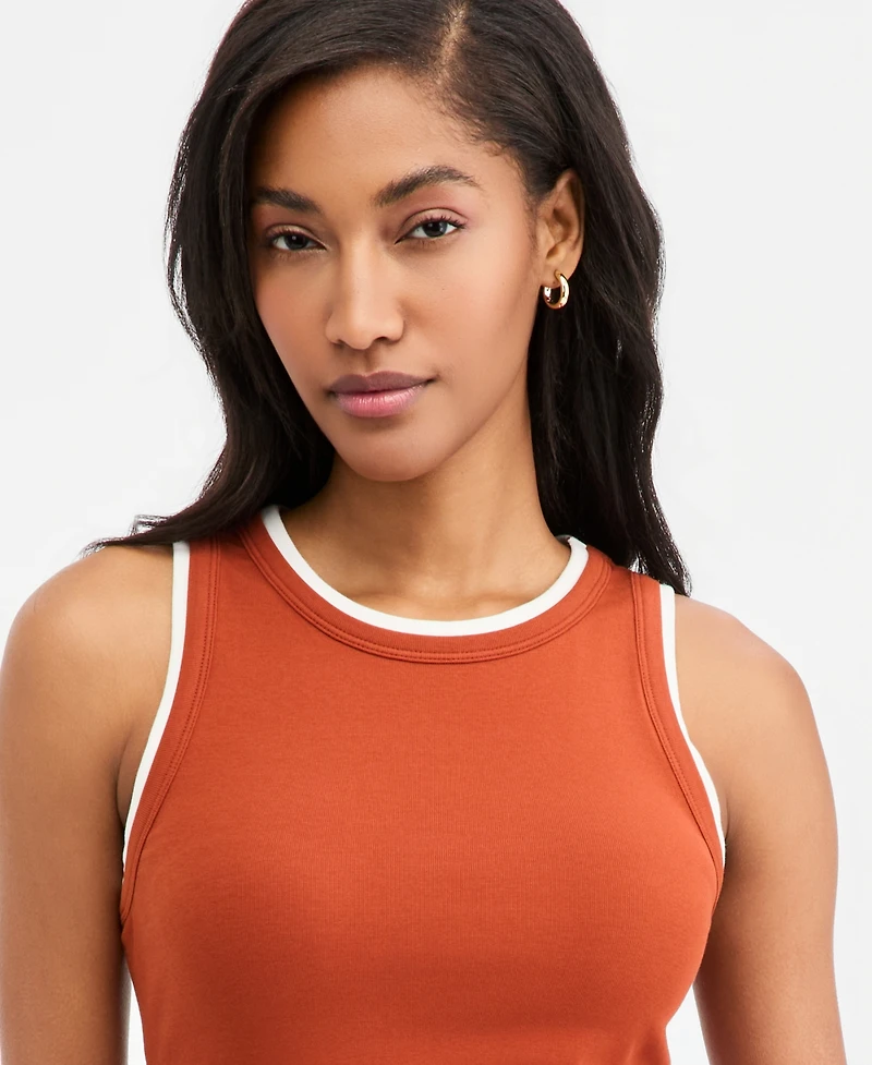 On 34th Women's Micro Rib Faux-Layered Tank Top, Macy's Exclusive
