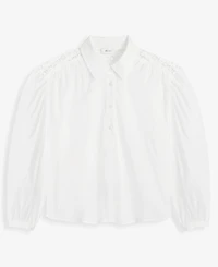 On 34th Women's Cotton Crochet Yoke Popover Top, Macy's Exclusive