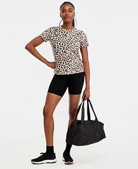 Id Ideology Women's Cheetah-Print Short-Sleeve T-Shirt, Macy's Exclusive