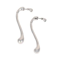 Women's The Back-Drip Drop Earrings - Metallic Silver