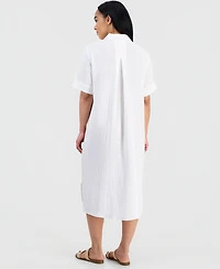 Eileen Fisher Women's Cotton Classic Collar Shirtdress
