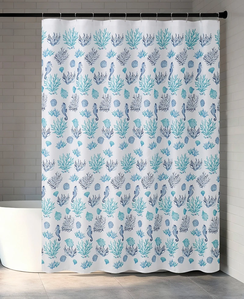 Creative Home Ideas Eiffel Tower Roses and Bows 13-Pc. Fabric Shower Curtain Set