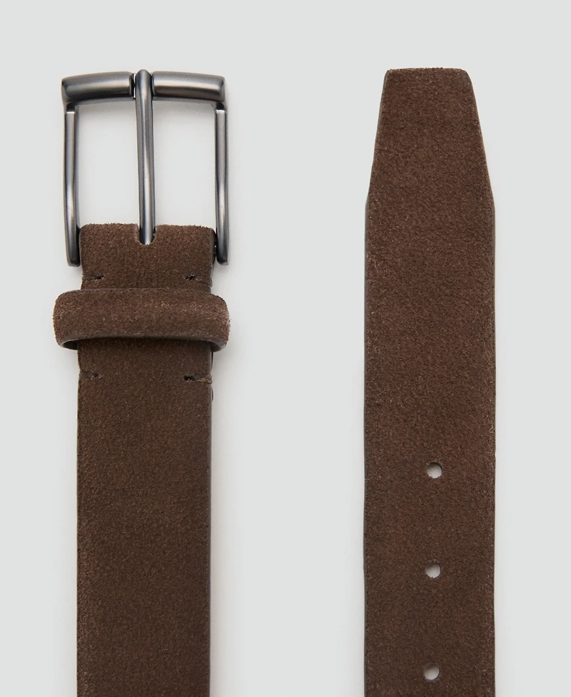 Mango Men's Suede Leather Belt