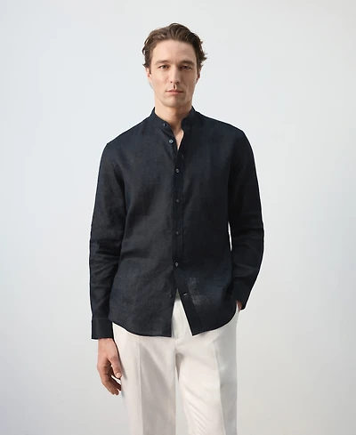 Mango Men's Mao Collar Shirt