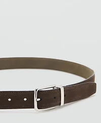Mango Men's Buckle Leather Belt