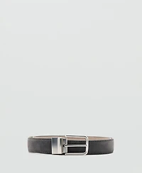 Mango Men's Reversible Suede Leather Belt