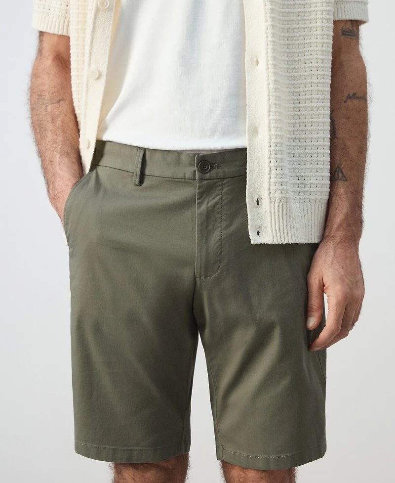 Mango Men's Slim-Fit Chino Cotton 10.12" Bermuda Shorts
