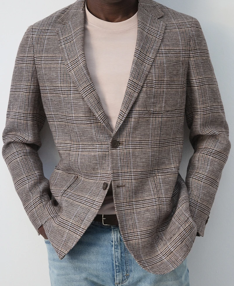 Mango Men's Prince Of Wales Check Blazer
