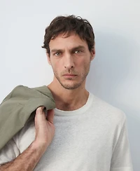 Mango Men's Linen Slim-Fit T-Shirt