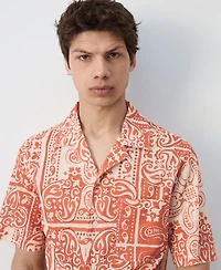 Mango Men's Printed Cotton Shirt