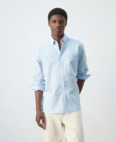 Mango Men's Regular-Fit Oxford Shirt