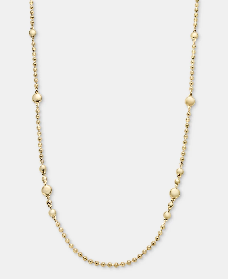 Anne Klein Gold-Tone 42" Metal Lentil Beaded Strandage Necklace