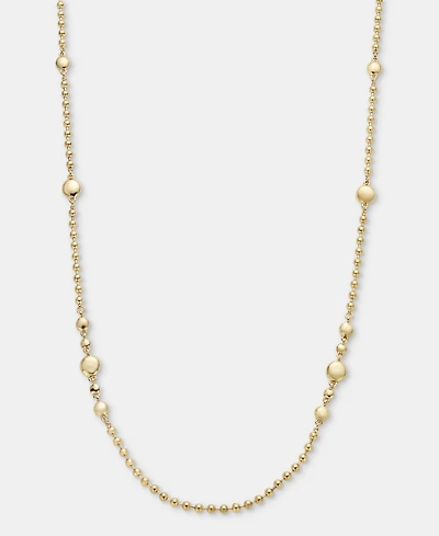 Anne Klein Gold-Tone 42" Metal Lentil Beaded Strandage Necklace