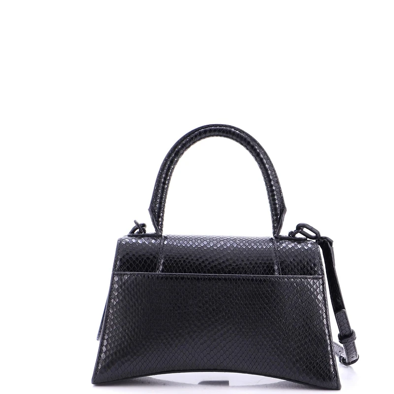 Pre-Owned Balenciaga Small Hourglass Top Handle Bag Embossed Leather