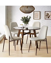 Maison Boucle '19.5" Seat Height Upholstered Fabric Dining Side Chairs, Set of 4