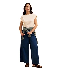 Celtic & Co. Women's Slash Neck Cap Sleeve T-Shirt