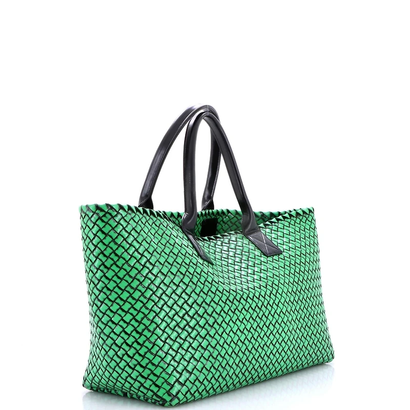 Pre-Owned Bottega Veneta Medium Cabat Tote Intrecciato Brushed Calfskin