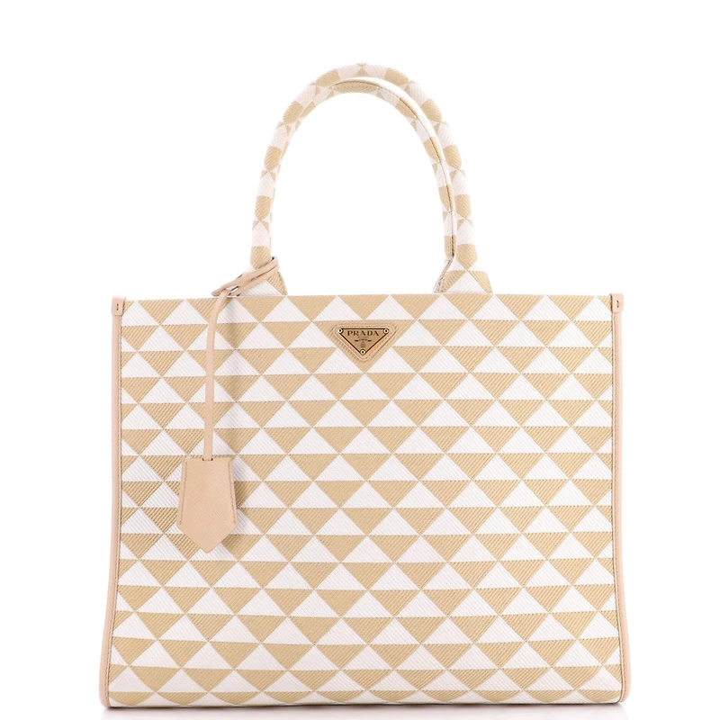 Pre-Owned Prada Large Symbole Shopper Tote Jacquard