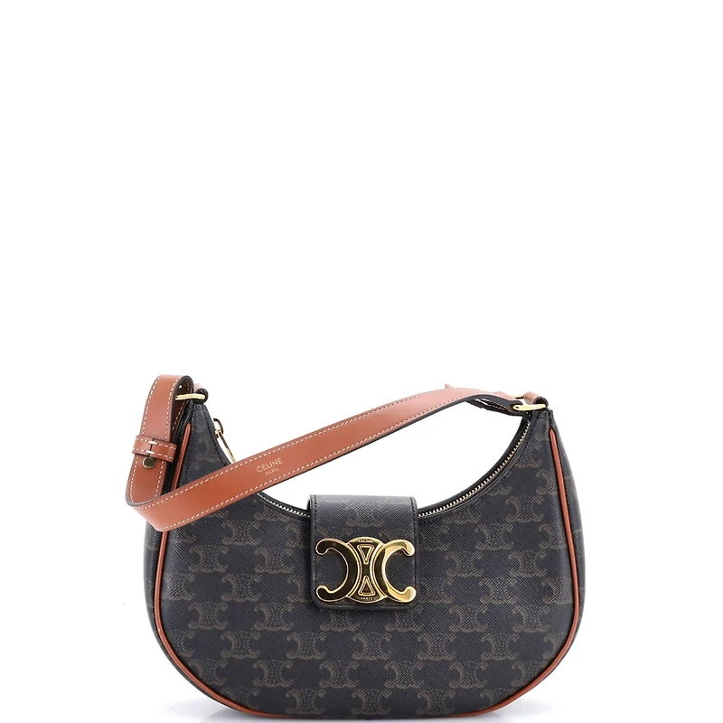 Pre-Owned Celine Ava Triomphe Bag Triomphe Coated Canvas