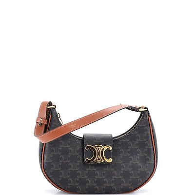 Pre-Owned Celine Ava Triomphe Bag Triomphe Coated Canvas