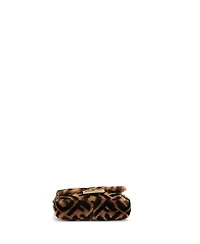 Pre-Owned Fendi Mini Baguette Nm Bag Zucca Shearling