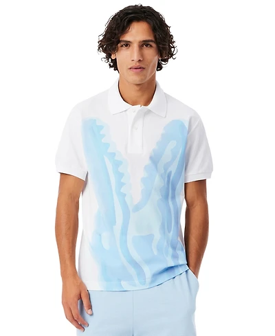 Lacoste Men's Cotton Classic-Fit Printed Pique Polo Shirt