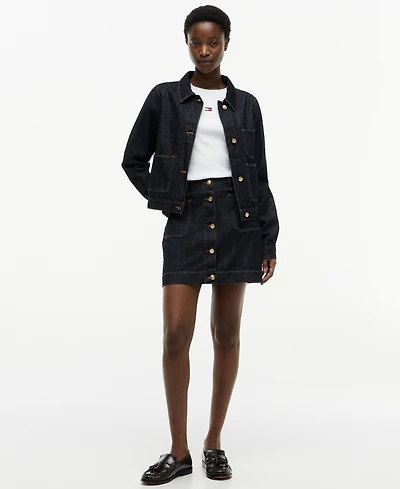 Tommy Hilfiger Women's Cotton Collared Denim Jacket