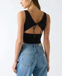 Guess Women's Sleeveless Amaya V-Neck Knit Top