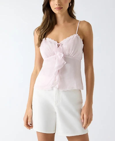 Guess Women's Sleeveless Saisha Babydoll Top
