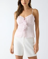 Guess Women's Sleeveless Saisha Babydoll Top