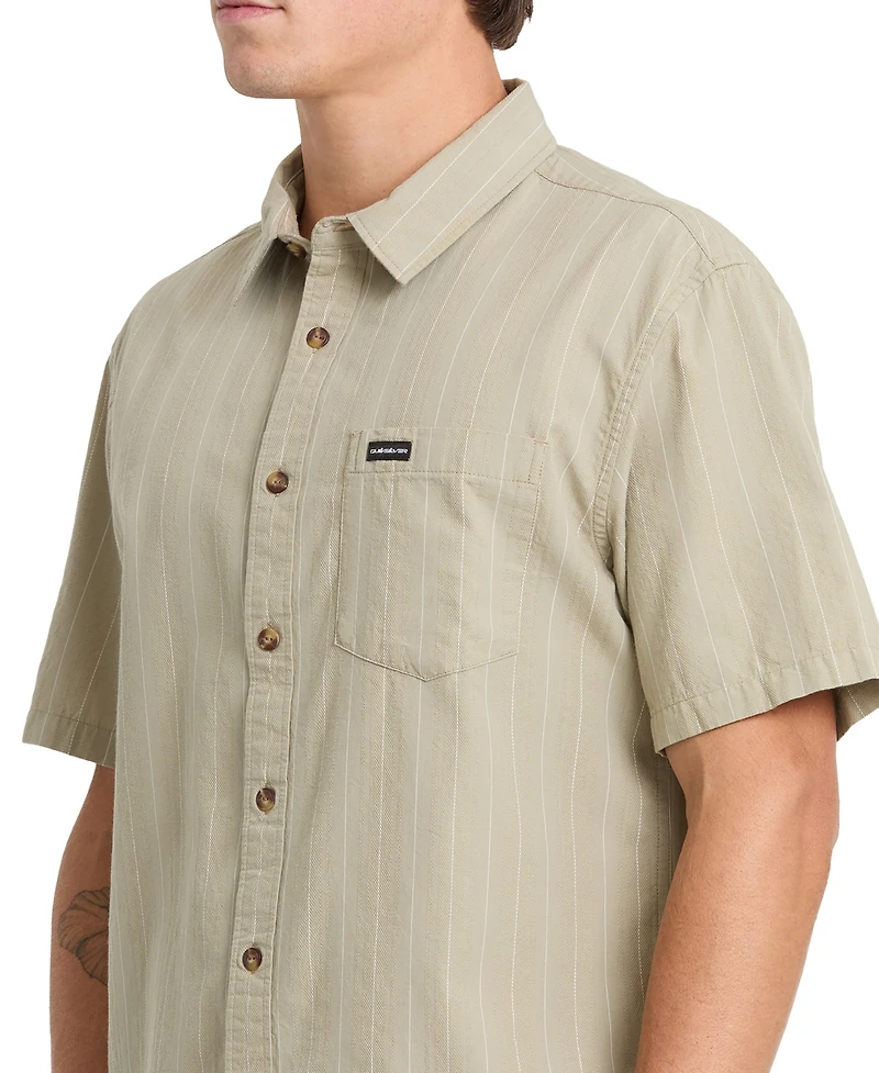 Quiksilver Men's Dobby Stripe Short-Sleeve Shirt