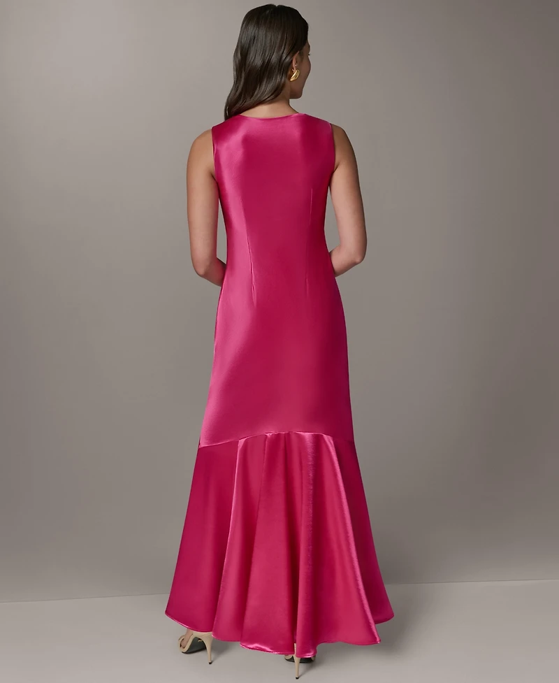 Donna Karan New York Petite Sleeveless Cowl Neck Ball Gown