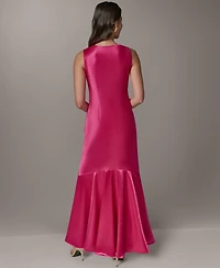 Donna Karan New York Petite Sleeveless Cowl Neck Ball Gown