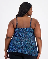 Island Escape Plus Cape Town Scoop Neck Tankini Top