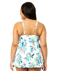 Island Escape Plus Scoop Neck Cape Town Tankini Swimsuit