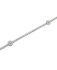Macy's Diamond Flower Bracelet (2 ct. t.w.) in 10k White Gold
