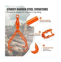 Sugift 36 in Timber Claw Hook 4 Claw Log Grapple for Logging and Skidding