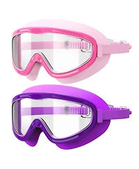 Gnuadz 2pc Swim Goggles Adult Wide View Uv Protection Clear Lens