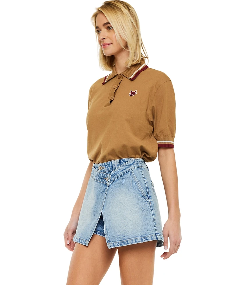 KanCan Women's Bailey High Rise Skort