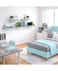 Sorbus 4 Pack Wall Mounted Floating Shelves - for Bathroom, Kitchen, Bedroom